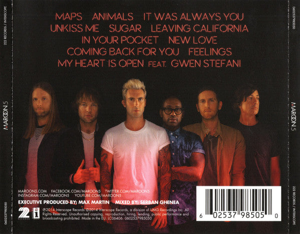 Maroon 5 : V (CD, Album)