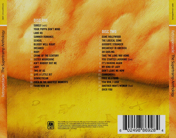 Supertramp : Retrospectacle (The Supertramp Anthology) (2xCD, Comp)