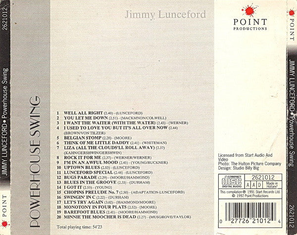 Jimmie Lunceford : Powerhouse Swing - Dance Hall Days (CD, Comp)