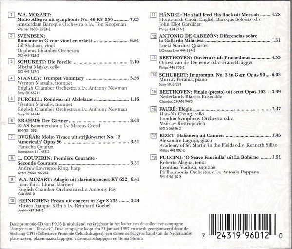 Various : Aangenaam Klassiek 1996 (CD, Album, Comp, Promo)