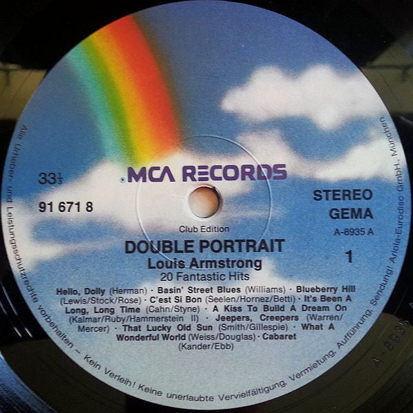 Ella Fitzgerald / Louis Armstrong : Double Portrait (20 Fantastic Hits) (LP, Comp, Club)
