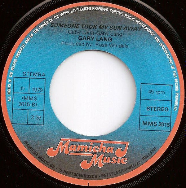 Gaby Lang : Fallin' In Love (7", Single)