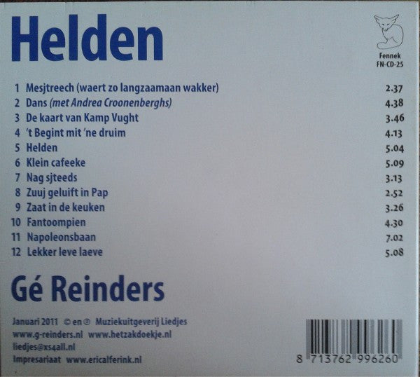 Gé Reinders : Helden (CD, Album)