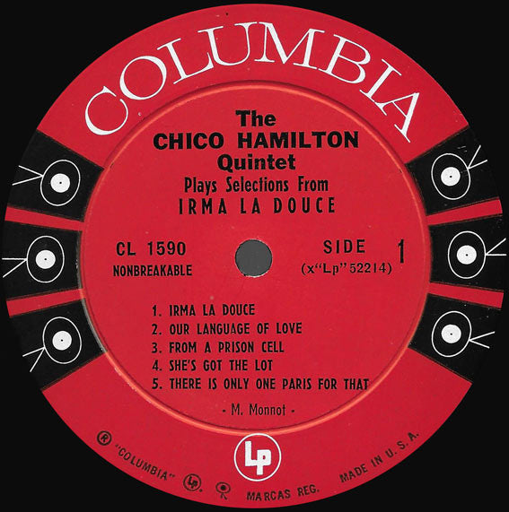 The Chico Hamilton Quintet : Bye Bye Birdie - Irma La Douce (LP, Album, Mono)