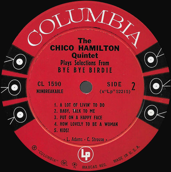 The Chico Hamilton Quintet : Bye Bye Birdie - Irma La Douce (LP, Album, Mono)