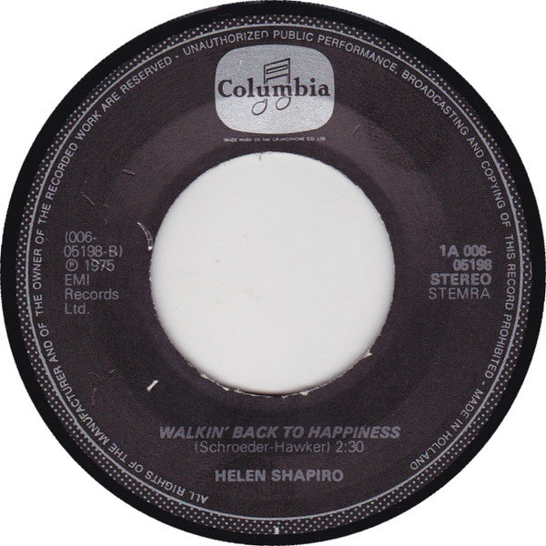 Helen Shapiro : Queen For Tonight / Walkin' Back To Happiness (7", Single, RE)