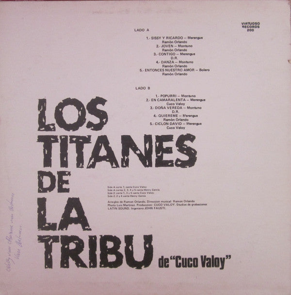 Cuco Valoy Y Su Tribu : Los Titanes De La Tribu (LP)