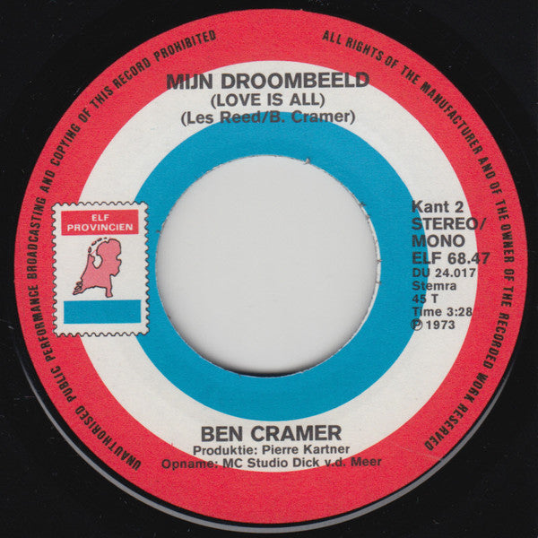 Ben Cramer : Geen Sneeuwvlok / Mijn Droombeeld (7", Single)