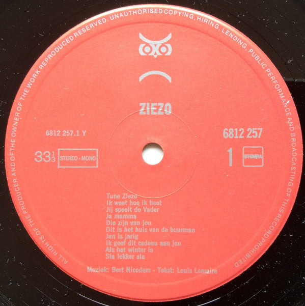 Louis Lemaire (2), Loes Vos, Louis Kockelmann, Rien Kroon, Yvonne Groeneveld : Ziezo (LP)