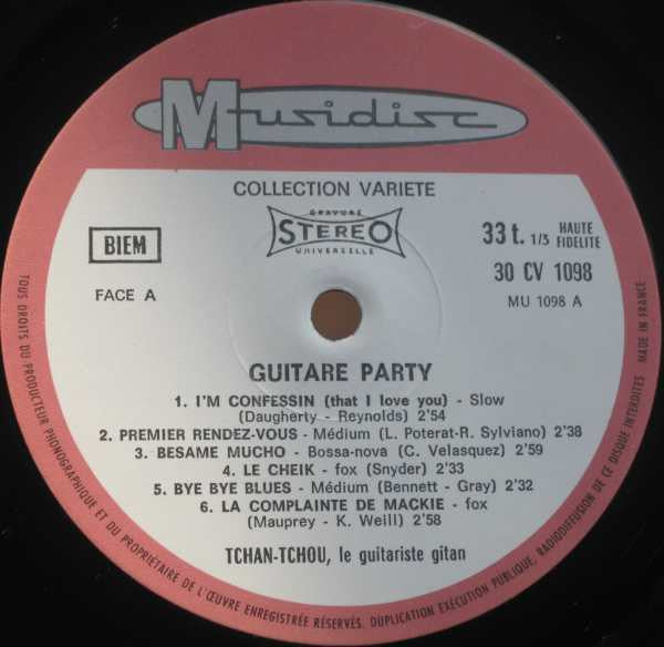 Tchan Tchou : Guitare Party (LP, Album, RE)