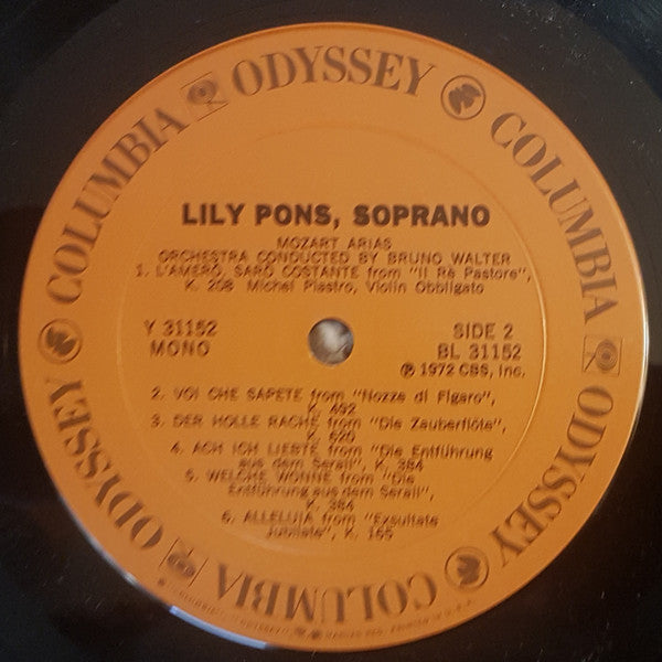 Lily Pons : Arias From Daughter Of The Regiment / Mozart Arias (LP, Comp, Mono)