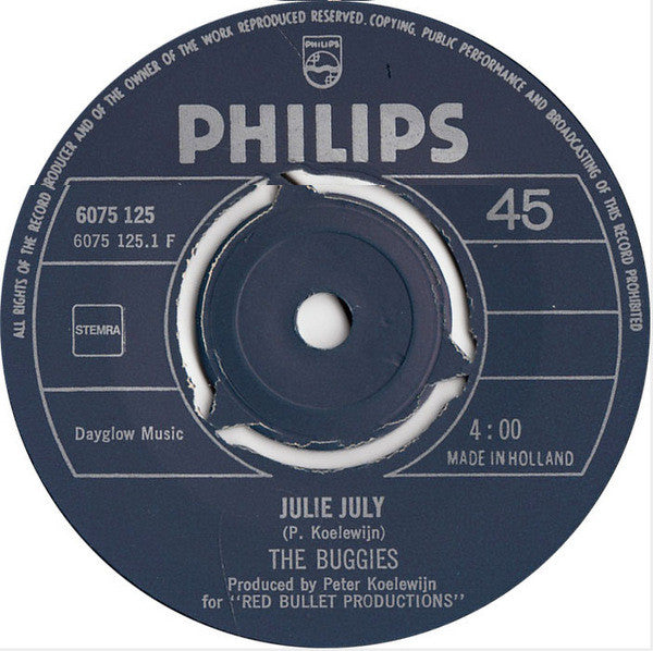 The Buggies : Julie July (7")