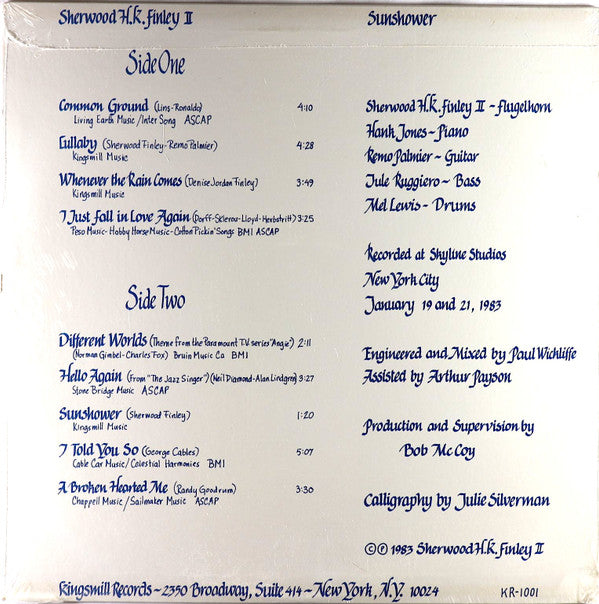 Sherwood H.K. Finley II : Sunshower (LP, Album)