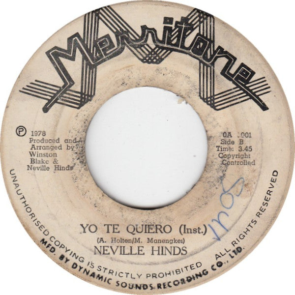Cynthia Schloss : Yo Te Quiero (7")