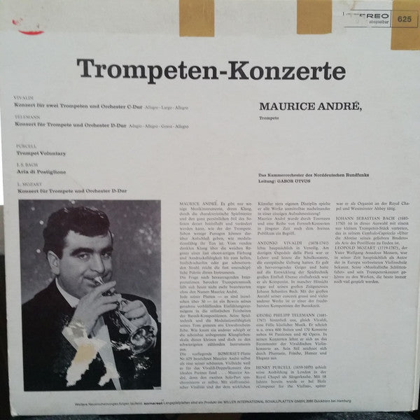Maurice André, Gabor Ötvös, Kammerorchester Des Norddeutschen Rundfunks : Trompeten-Konzerte (LP)