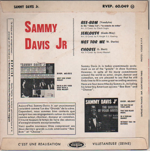 Sammy Davis Jr. : Bee-bom (7", EP)