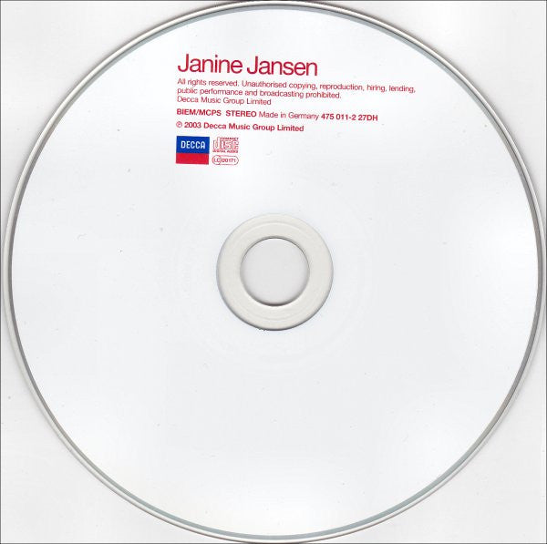Janine Jansen : Janine Jansen (CD, Album, Dig)