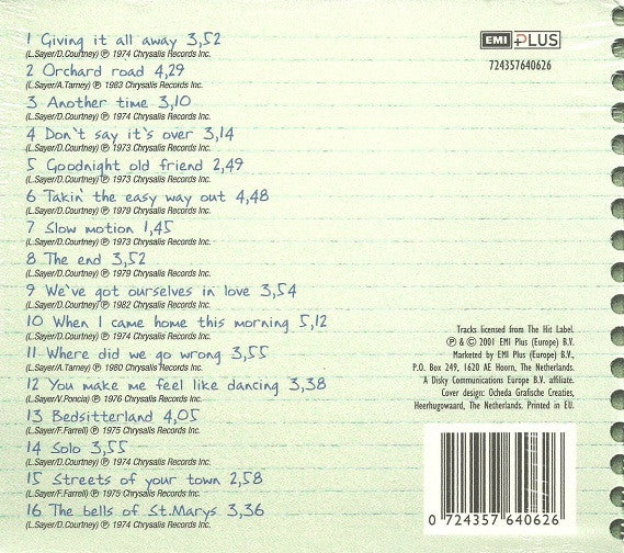 Leo Sayer : Singer Songwriter (CD, Comp)