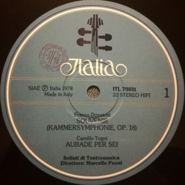Franco Donatoni / Camillo Togni / Bruno Maderna / Aldo Clementi : Musica Cameristica Contemporanea (LP, Album)