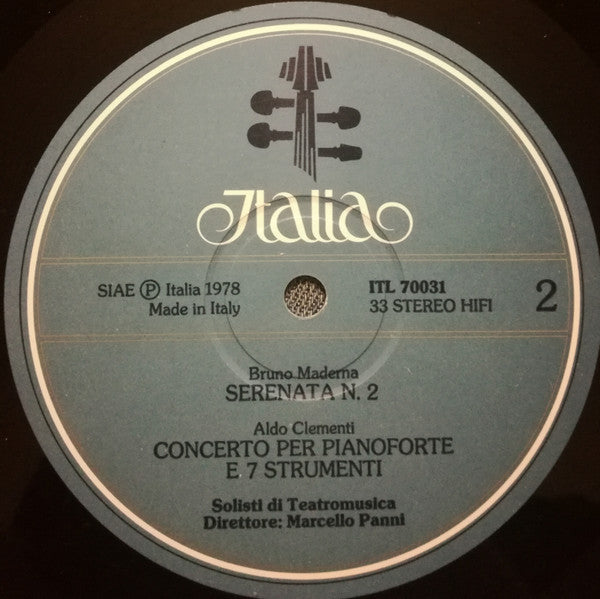 Franco Donatoni / Camillo Togni / Bruno Maderna / Aldo Clementi : Musica Cameristica Contemporanea (LP, Album)