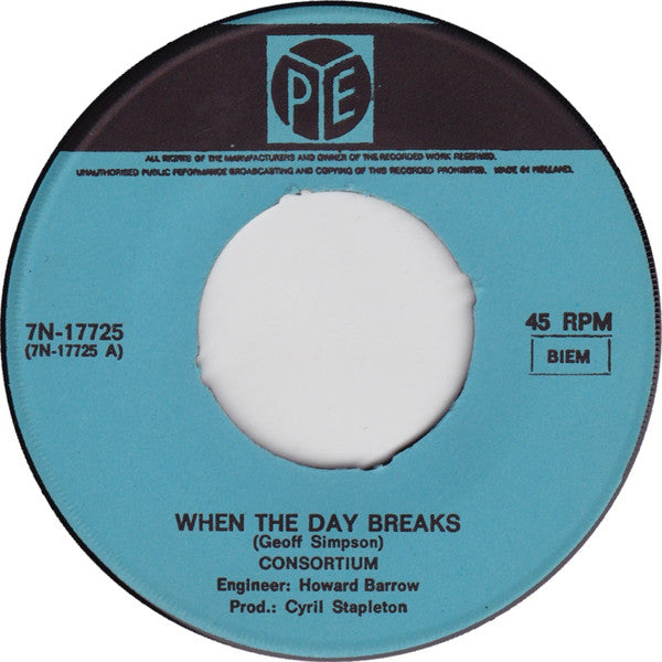 Consortium (2) : When The Day Breaks (7", Single)