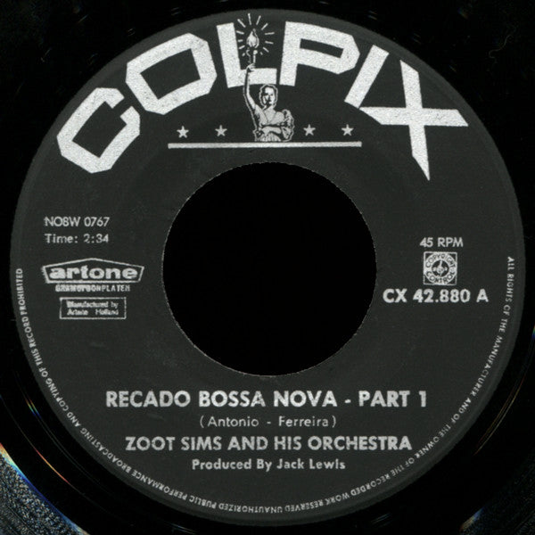 Zoot Sims And His Orchestra : Recado Bossa Nova Parts 1 & 2 (7")