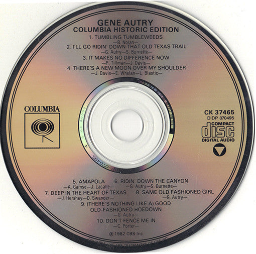 Gene Autry : Columbia Historic Edition (CD, Comp, RE)