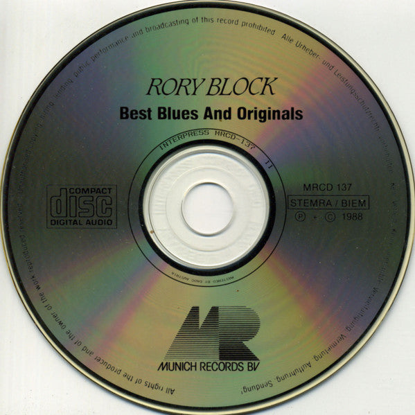 Rory Block : Best Blues And Originals (CD, Comp)