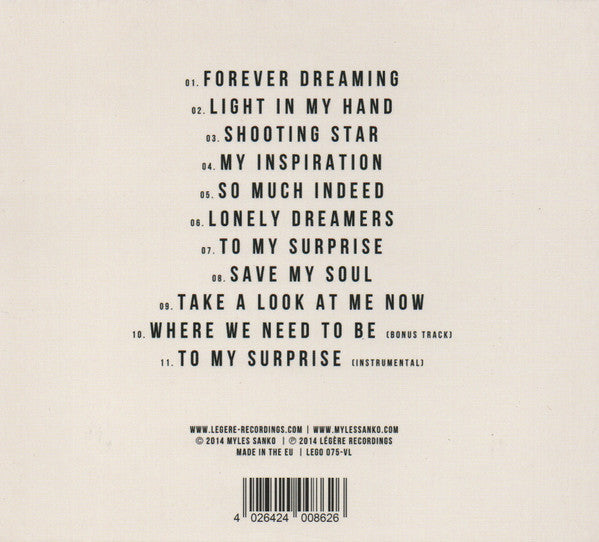 Myles Sanko : Forever Dreaming (CD, Album, Dig)