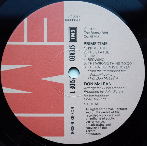 Don McLean : Prime Time (LP, Album)