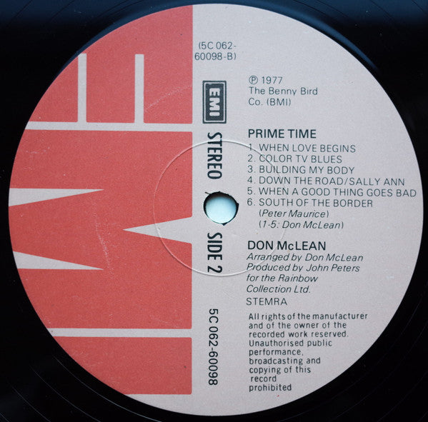 Don McLean : Prime Time (LP, Album)