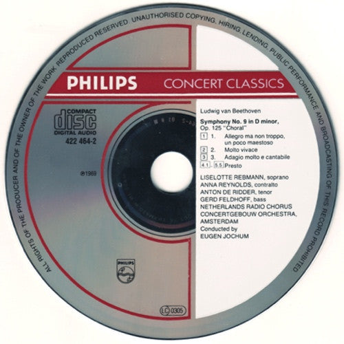 Ludwig van Beethoven, Concertgebouworkest, Eugen Jochum : Symphony No. 9 'Choral' (CD, Album, RE, RM)