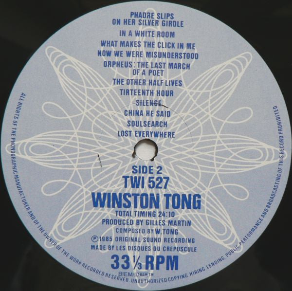 Winston Tong : Reports From The Heart (12")