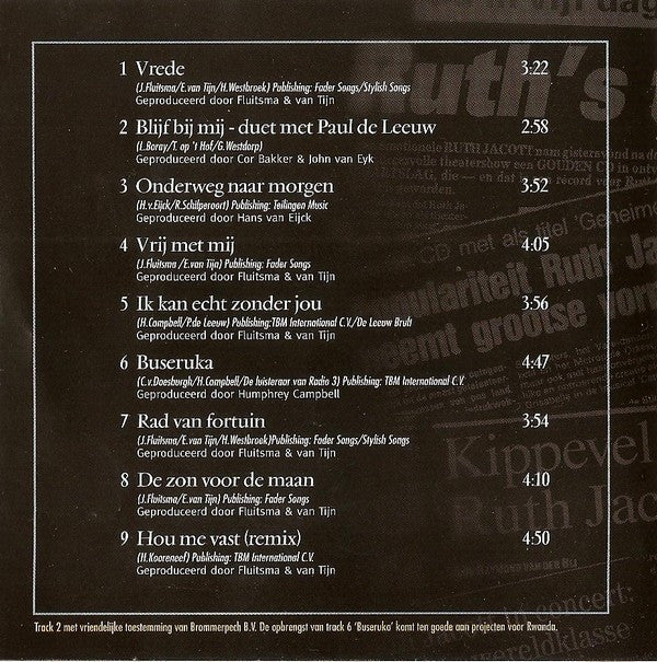 Ruth Jacott : Altijd Dichtbij - De Hitcollectie (CD, Comp)