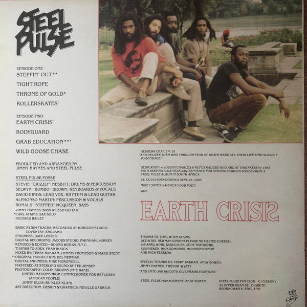 Steel Pulse : Earth Crisis (LP, Album)