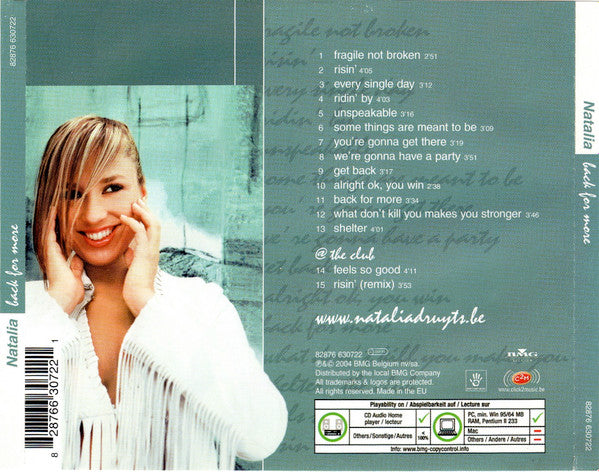 Natalia (3) : Back For More (CD, Album, Copy Prot.)