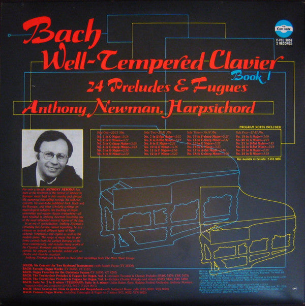 Johann Sebastian Bach - Anthony Newman : Well-Tempered Clavier, Book I  (2xLP, Album, Gat)