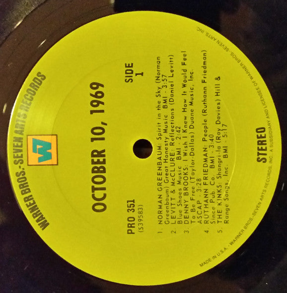 Various : October 10, 1969 (LP, Comp, San)