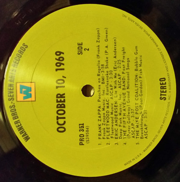 Various : October 10, 1969 (LP, Comp, San)