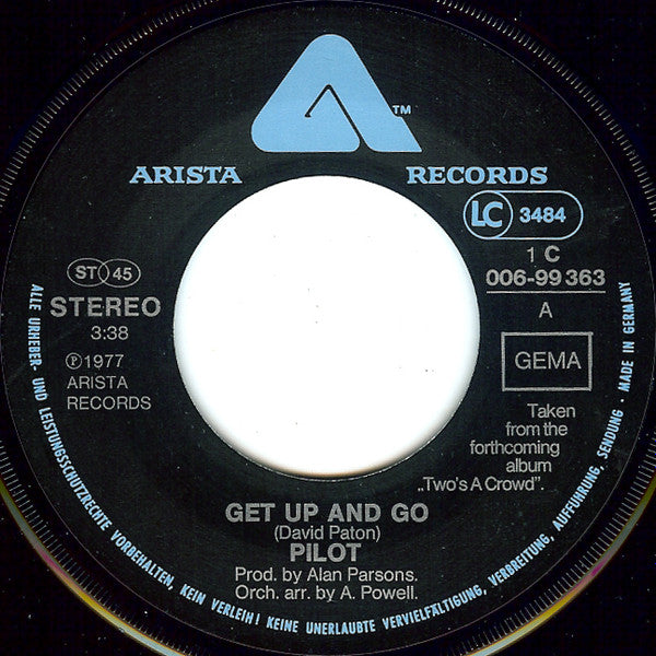 Pilot : Get Up And Go (7", Single)