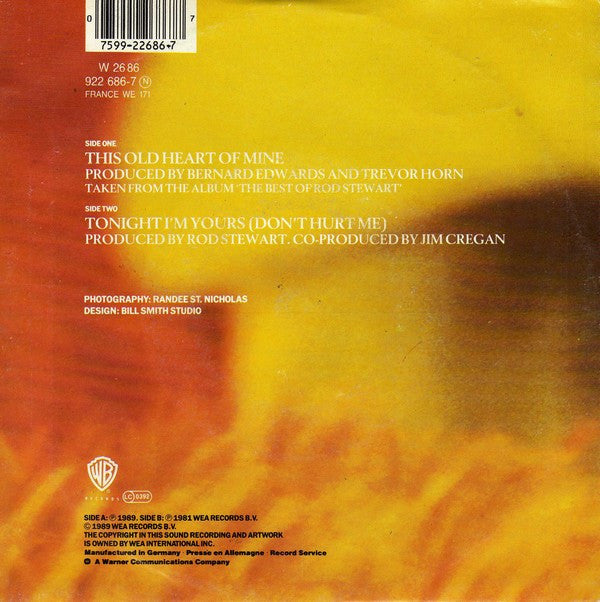 Rod Stewart Featuring Ronald Isley : This Old Heart Of Mine (7", Single, Sol)