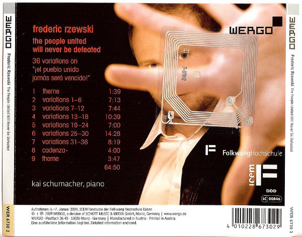 Frederic Rzewski - Kai Schumacher : The People United Will Never Be Defeated (CD)