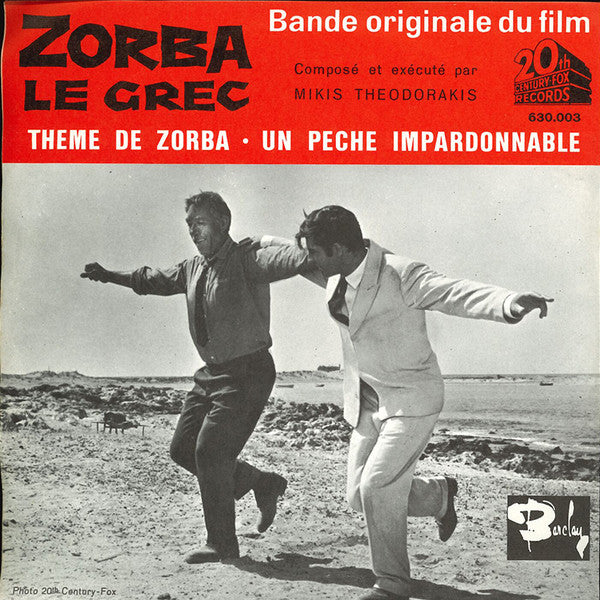 Mikis Theodorakis : Bande Originale Du Film Zorba Le Grec (7", Single)