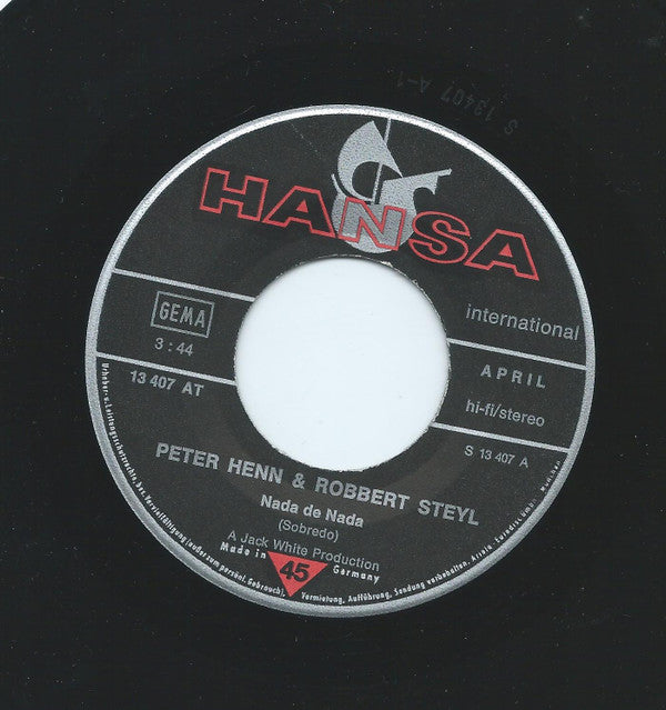 Peter Henn & Robbert Steyl : Nada De Nada / Jesus (7", Single)