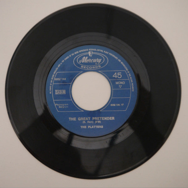 The Platters : The Great Pretender (7", Single, Mono, RE)
