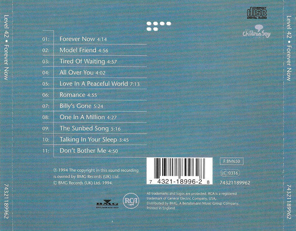 Level 42 : Forever Now (CD, Album)