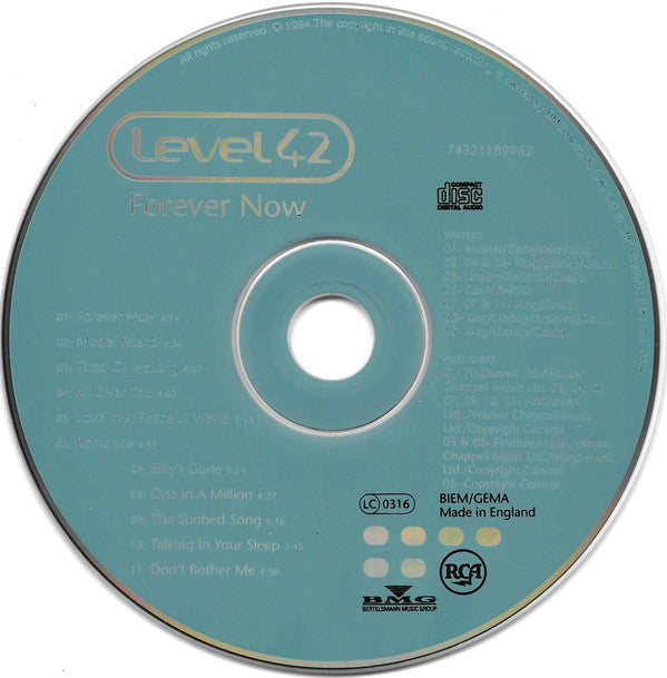 Level 42 : Forever Now (CD, Album)