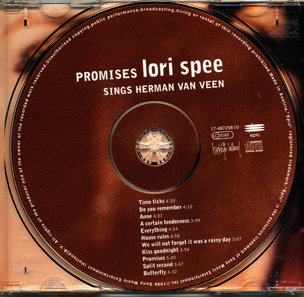 Lori Spee : Promises, Lori Spee Sings Herman Van Veen (CD, Album)
