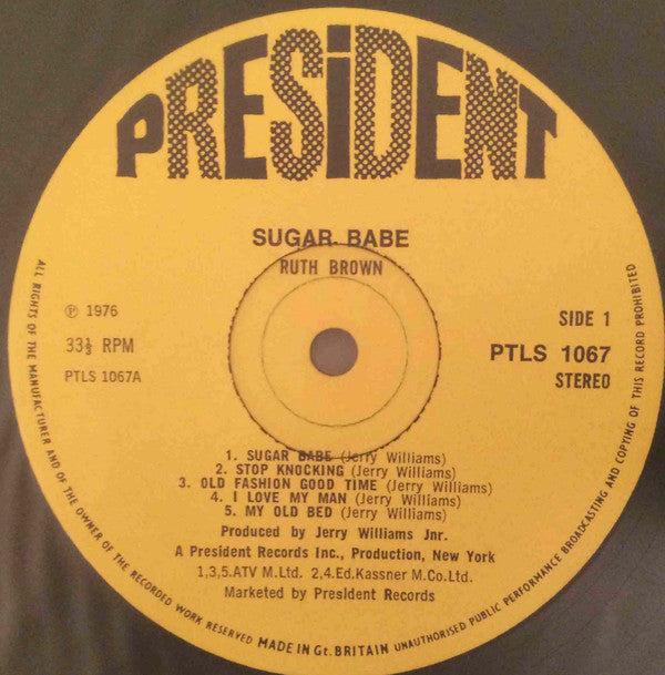 Ruth Brown : Sugar Babe (LP)