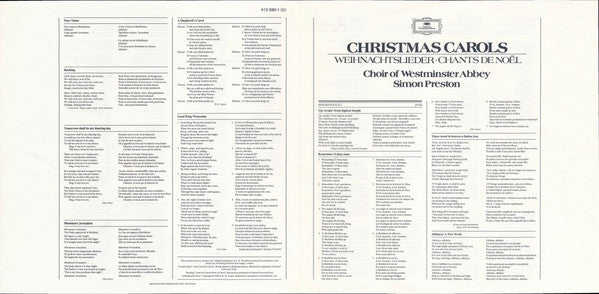 The Choir Of Westminster Abbey, Simon Preston : Christmas Carols (LP, Album)